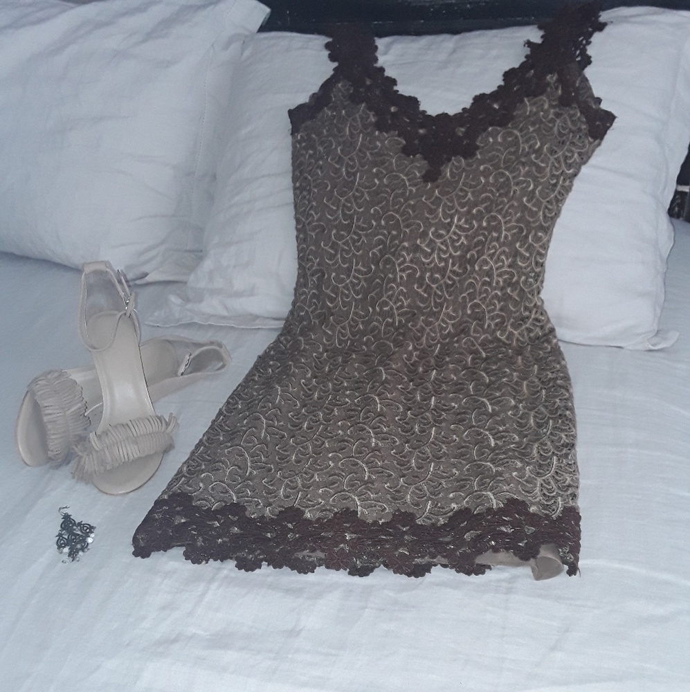 Severin by Nora cocktail dress w/shell slip,  S
